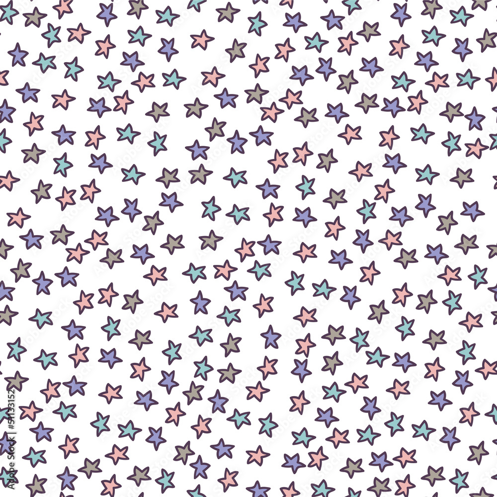 Seamless pattern with little colorful stars Seamless pattern with little colorful stars
