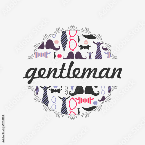 Beautiful card dandy style male fashion