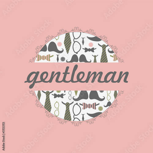 Beautiful card dandy style male fashion