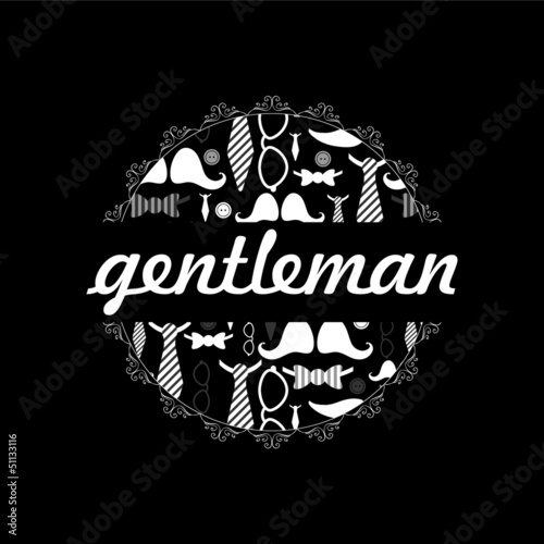 Beautiful card dandy style male fashion