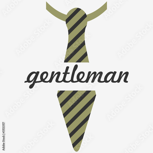 Gentleman's card with striped tie male fashion