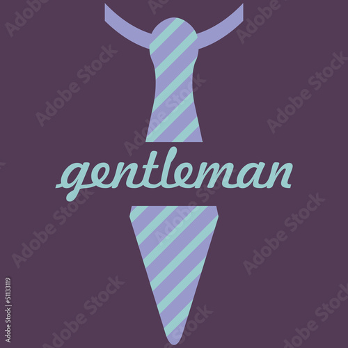 Gentleman's card with striped tie male fashion