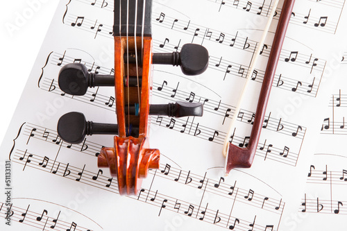 Violin And Musical Notes