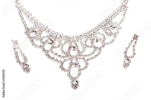 Close-up Of Diamond Necklace
