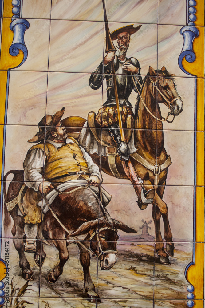 Azulejos, Cerámica del Quijote, cerámica. Talavera, Toledo foto de Stock |  Adobe Stock