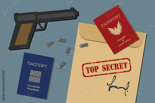 Top secret - espionage and military operation concept