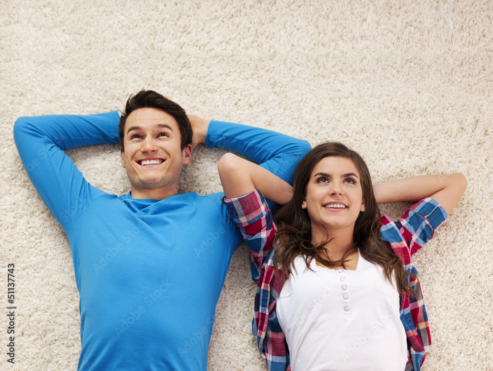 Fototapeta premium Day dreaming on carpet