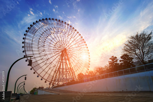 Ferris wheel at dusk © hxdyl