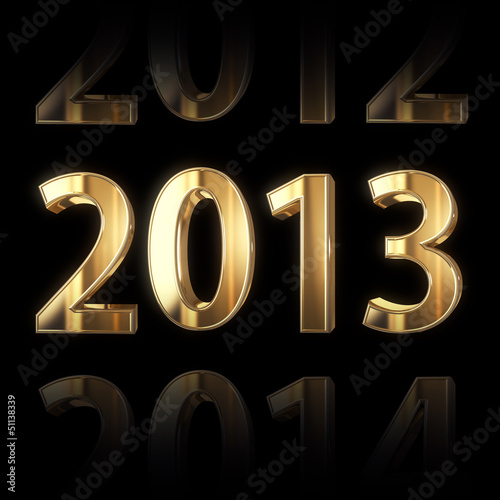 shining golden new year background