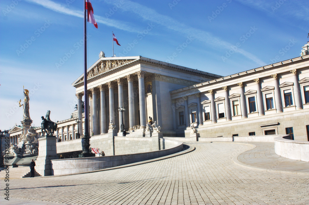 Fototapeta premium Austrian Parliament building in Vienna