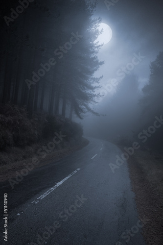 Mountain road at night © Zacarias da Mata