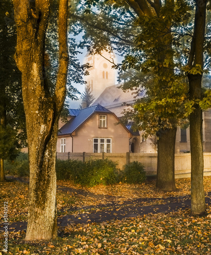 Colorful autumnal park in Dubulti  Latvia  Riga