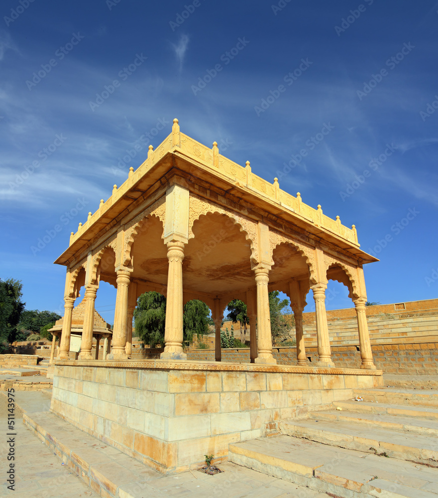 Fototapeta premium old jain cenotaph in jaisalmer india