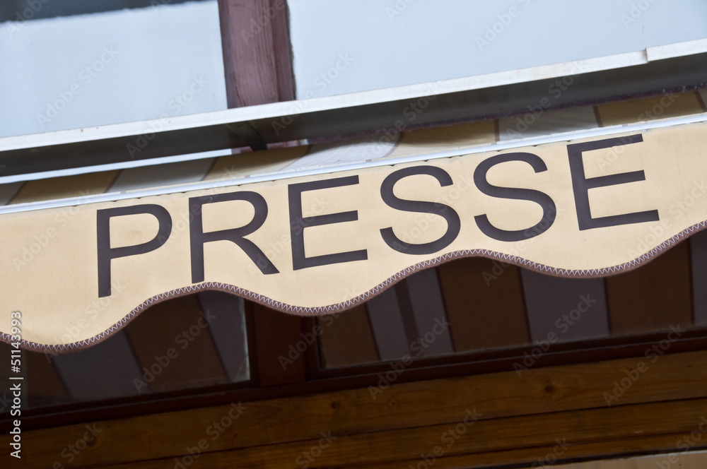 Obraz premium Enseigne presse