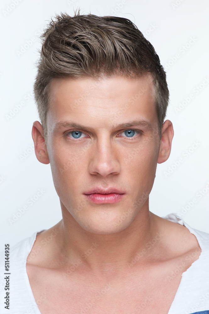 Naklejka premium Portrait of a Handsome Young Man