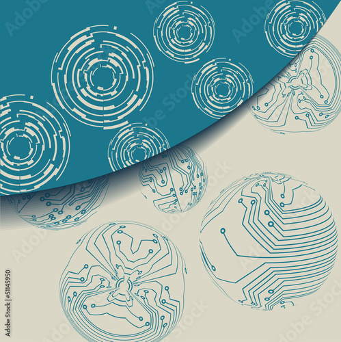 technology abstract background - vector illustration