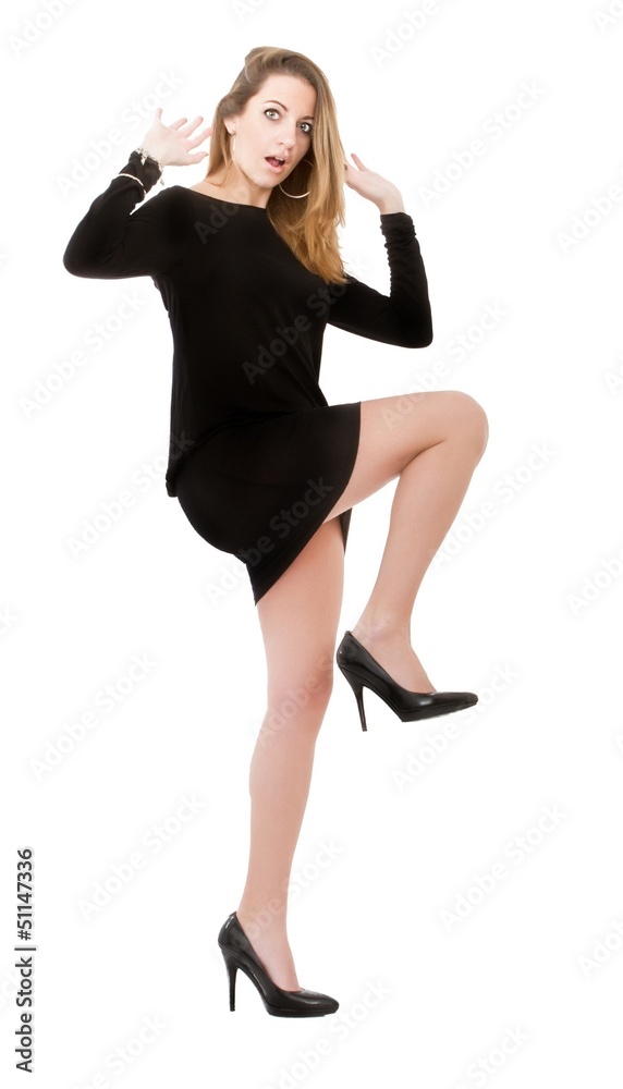 Fototapeta premium cat woman position