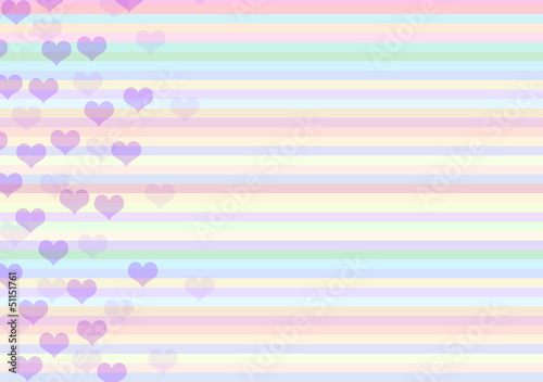 heart on stripes background