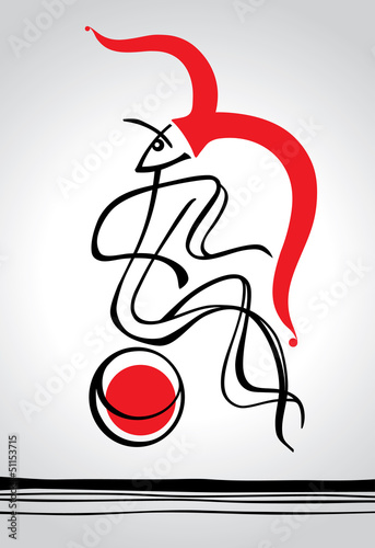 Symbolic image of artistic person.