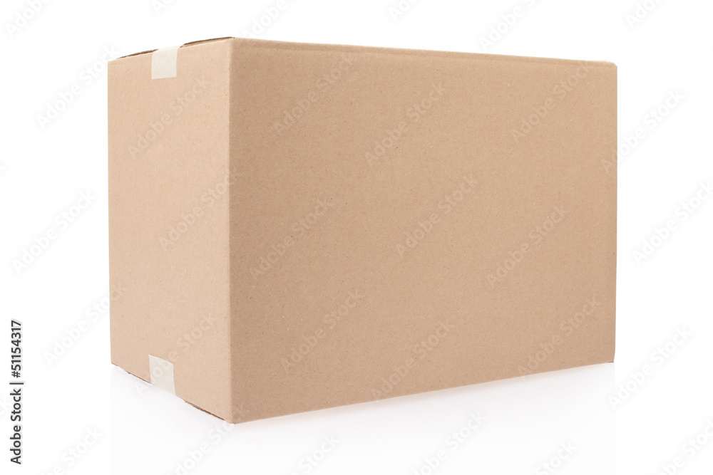 Cardboard box closed, clipping path included Cardboard box closed, clipping path included