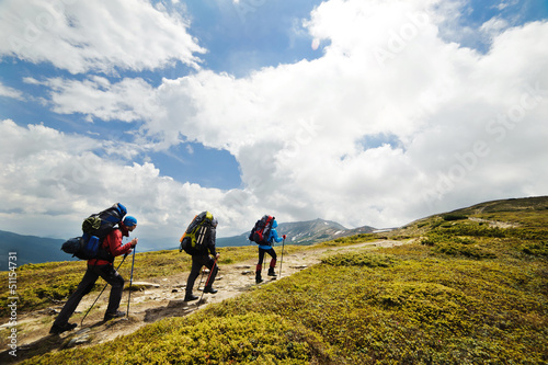 Hiking in the mountains