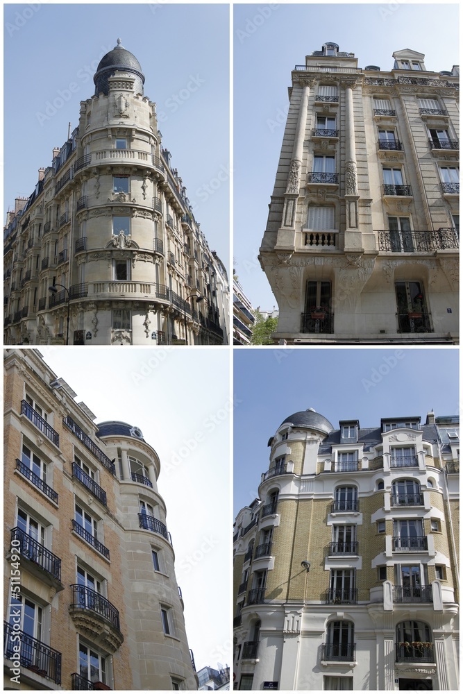 Immeubles à Paris en 4 photos