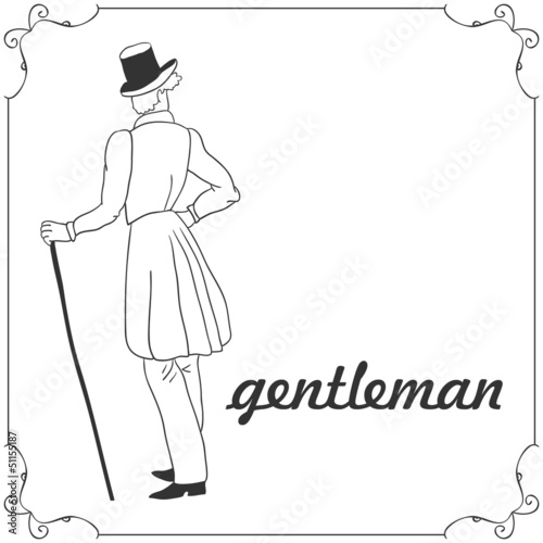 Illustration of a stylish gentleman