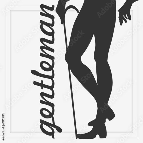 Illustration of elegant male legs