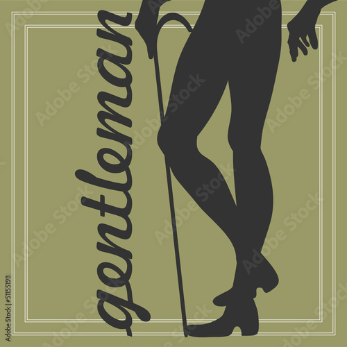 Illustration of elegant male legs