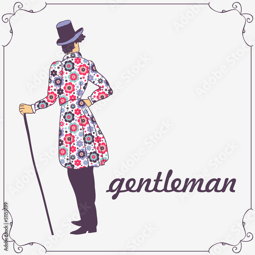 Illustration of a stylish gentleman