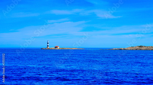 beacon in Illa Des Porcs in Formentera, Balearic Islands, Spain