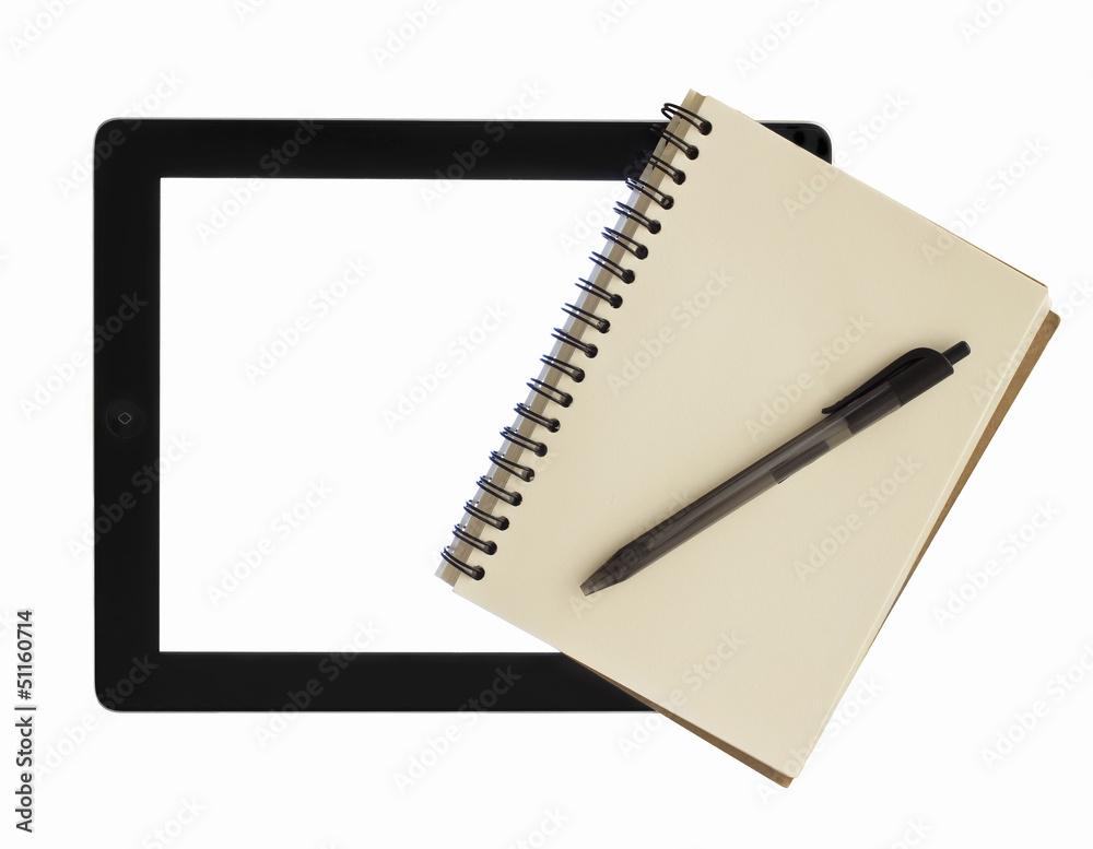 book and tablet book and tablet