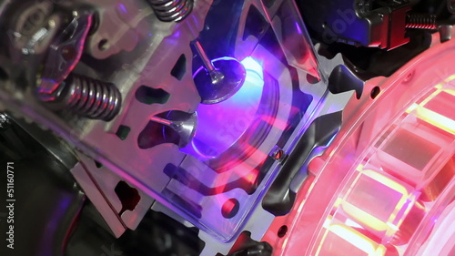 car hybrid engine futuristic technology