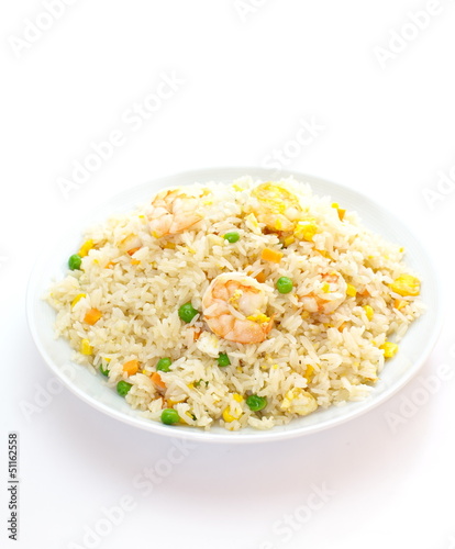 Shrimp fried rice Part of a series of nine Asian food dishes