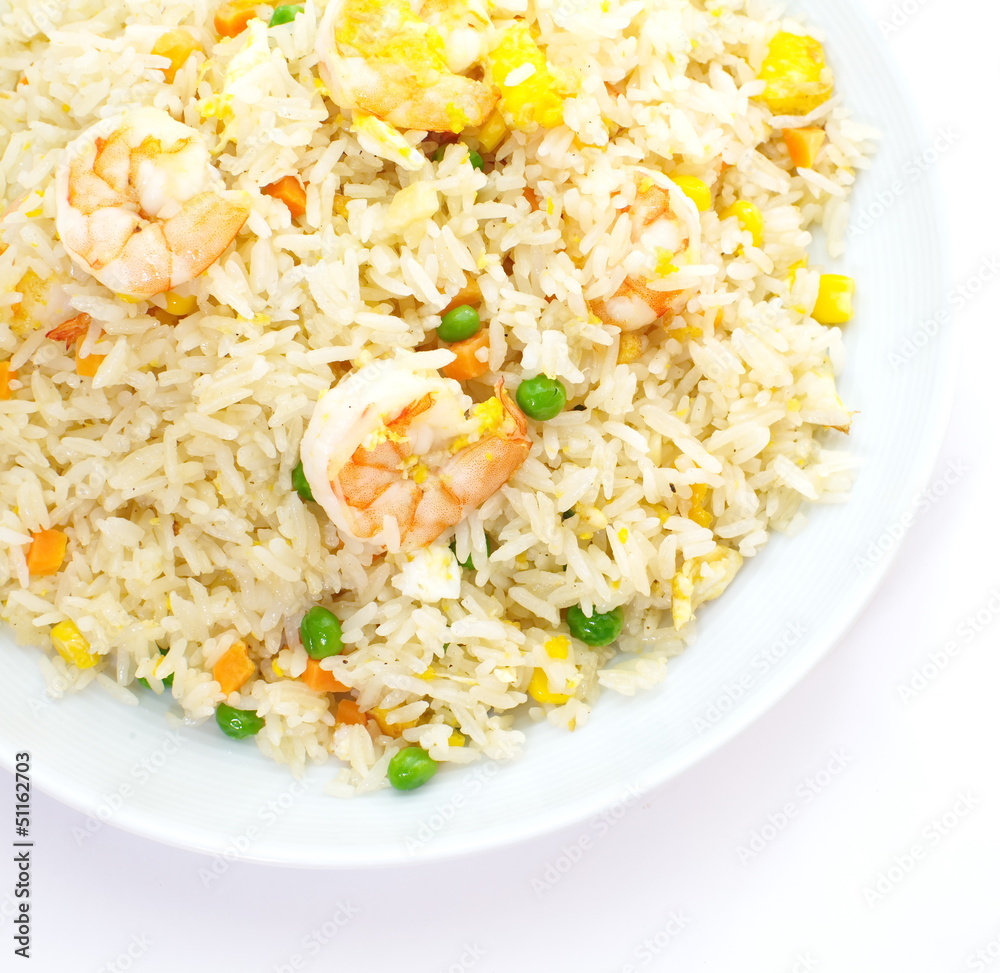 Shrimp fried rice Part of a series of nine Asian food dishes Shrimp fried rice Part of a series of nine Asian food dishes