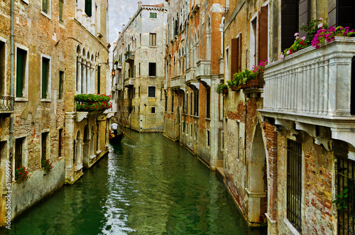 Venice, Italy, Grand Canal and historic tenements