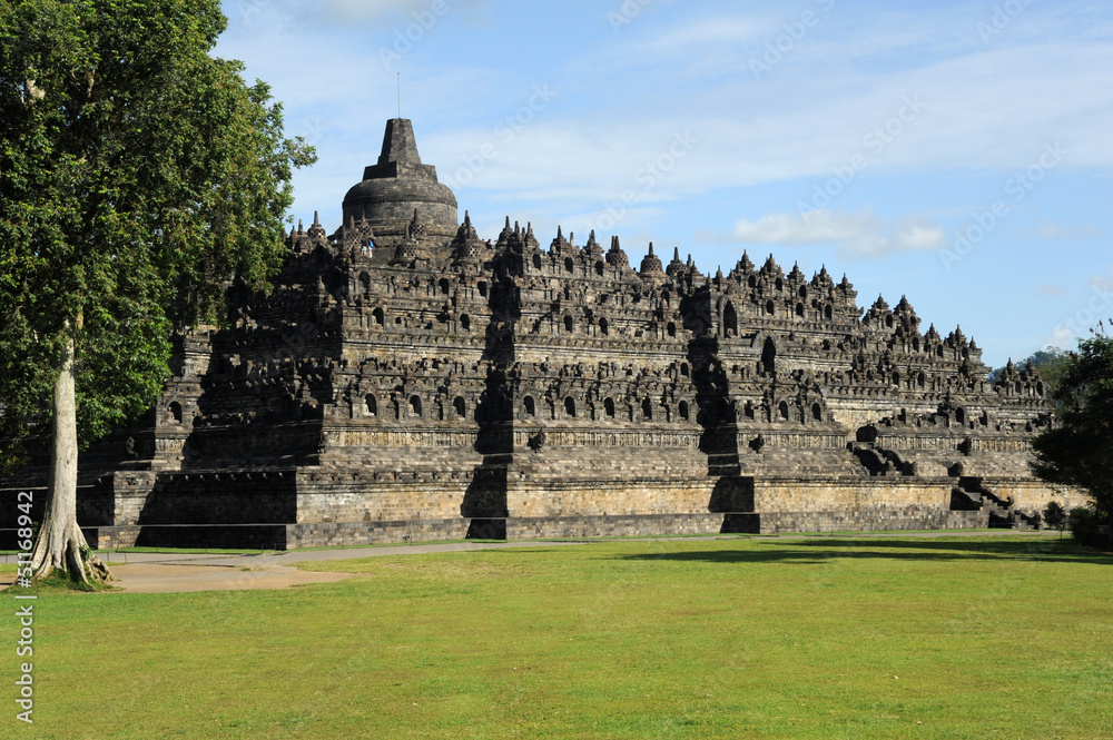 Sito archeologico di Borobudur sull'isola di Java in Indonesia Sito archeologico di Borobudur sull'isola di Java in Indonesia