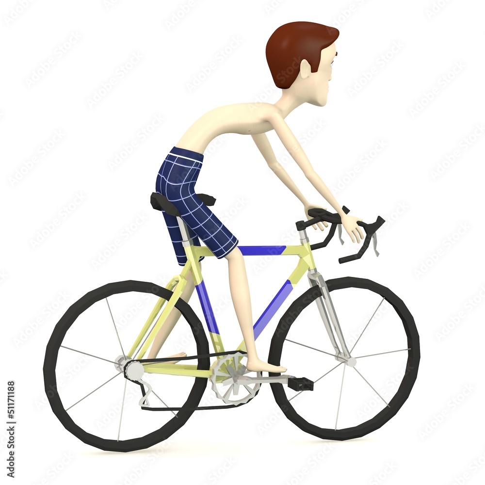 3d render of cartoon character on bike 3d render of cartoon character on bike