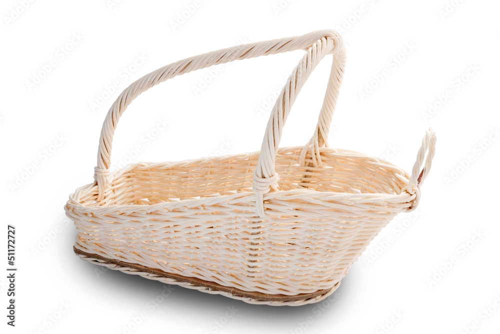 wine basket isolated