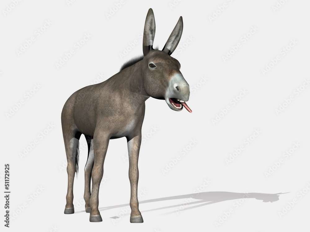 Donkey laughing at you - 3D render Donkey laughing at you - 3D render