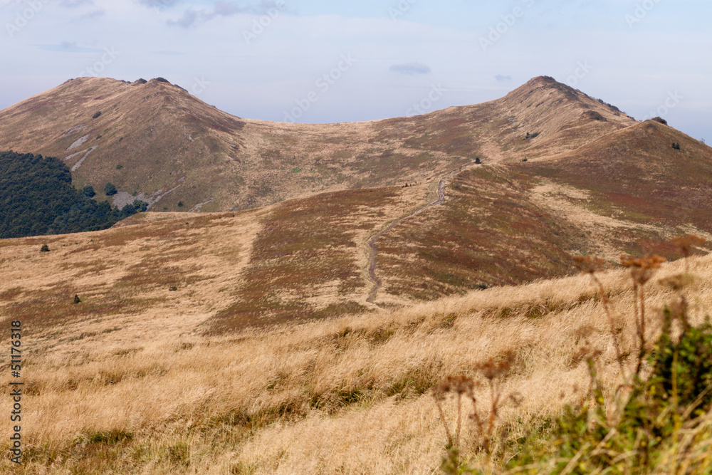 Bieszczady mountains in south east Poland