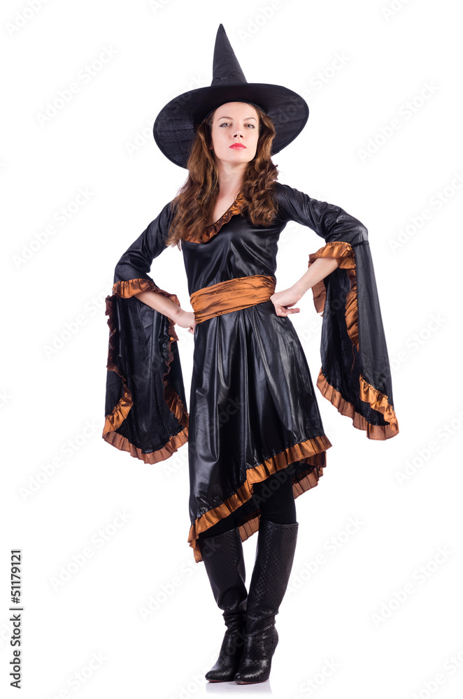 Witch isolated on the white background