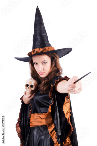 Witch isolated on the white background © Elnur