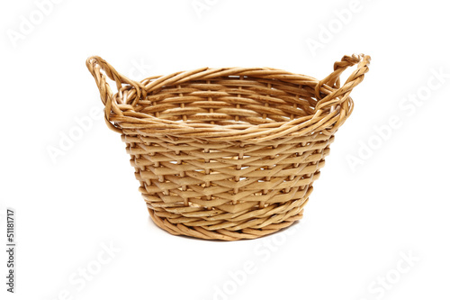 Empty basket on a white background.