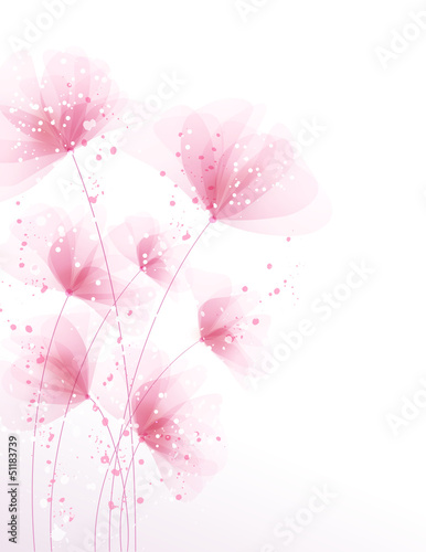 Vector background with flowers