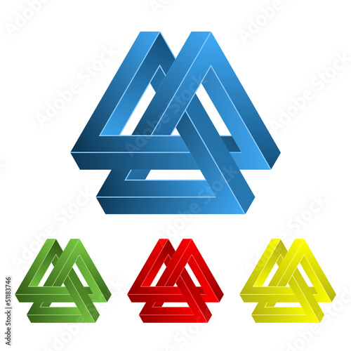 3d dreieck illusion
