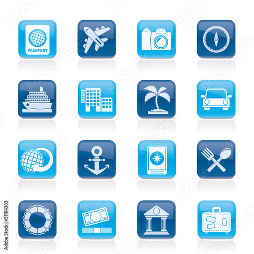 Tourism and Travel Icons - vector icon set