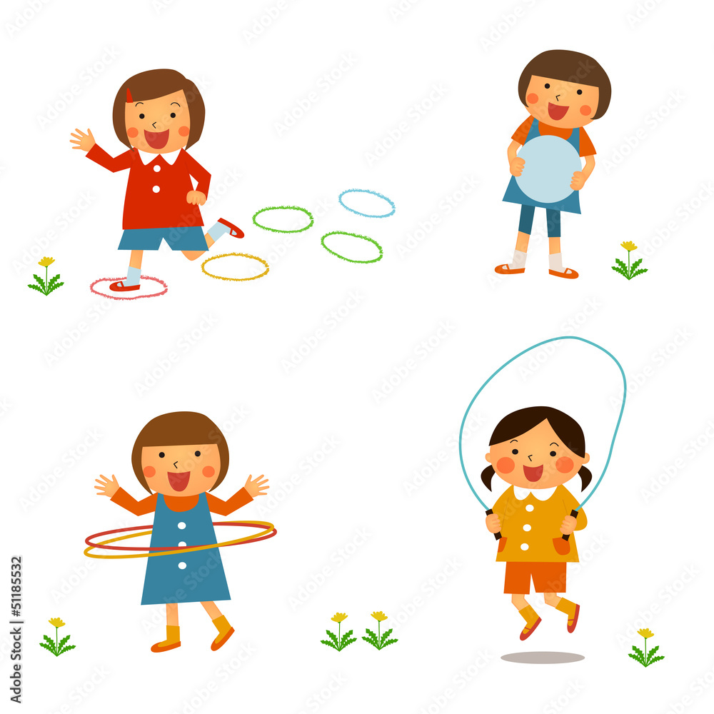 子供の外遊び Stock イラスト Adobe Stock