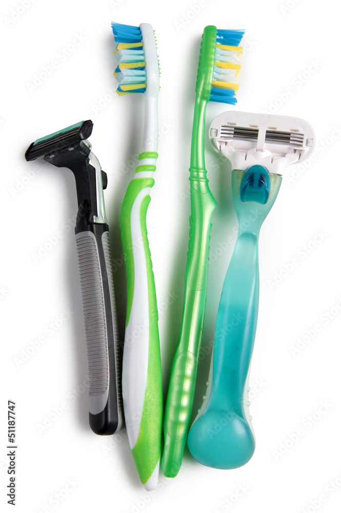 Toothbrush and razor Toothbrush and razor
