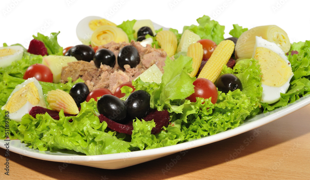 Sabroso plato de ensalada. Sabroso plato de ensalada.